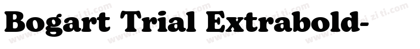 Bogart Trial Extrabold字体转换